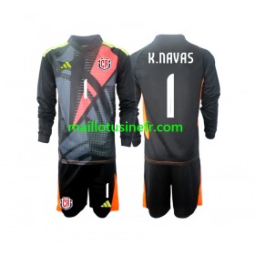 Maillot de Foot Costa Rica Keylor Navas 1 Gardien Troisième 2024 Manches Longues - Enfant